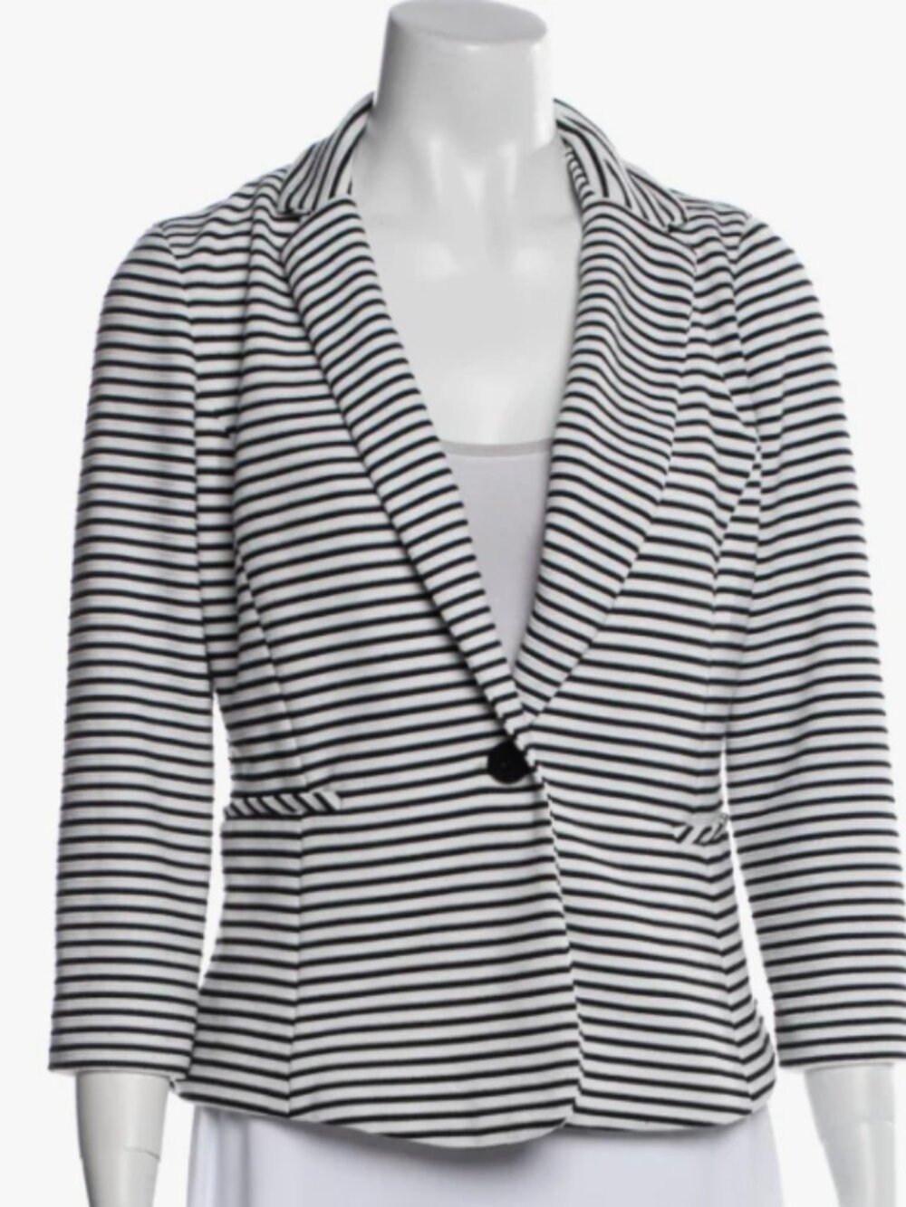 Cynthia Rowley Striped Black & White Blazer